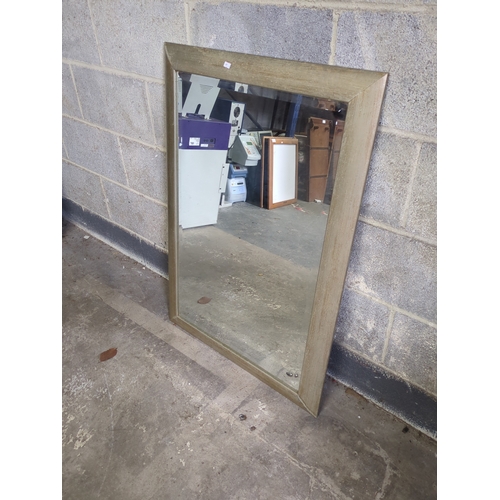 Large Rectangular Mirror with Wooden Frame