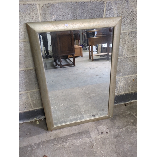 Large Rectangular Mirror with Wooden Frame