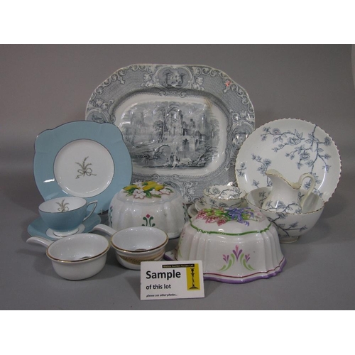 116 - A quantity of ceramics including Minton Ardsley pattern teawares,a set of six decorative jelly mould... 