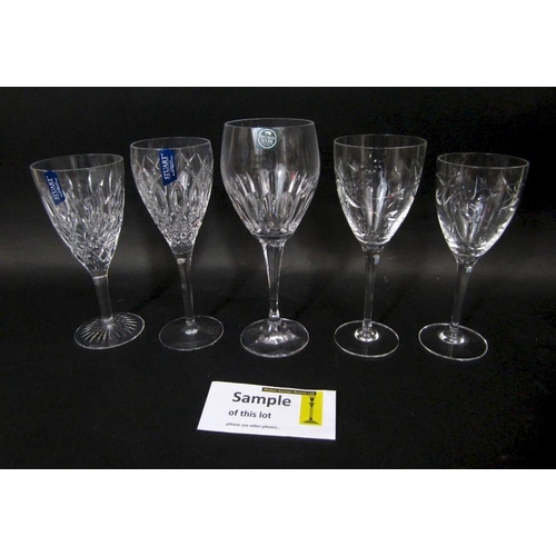 136 - Two cased pairs of Stuart Crystal glasses,together with a further cased pair of Thomas Webb wine gla... 