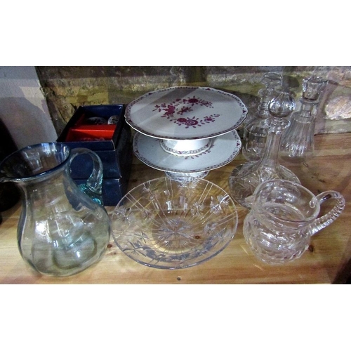 138 - A collection of various glass wares to include champagnes,Sundae bowls,decanters,etc; together with ... 