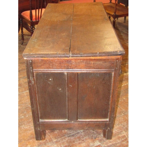 1546 - Late 17th century oak coffer,with repeating carved detail,121cm wide