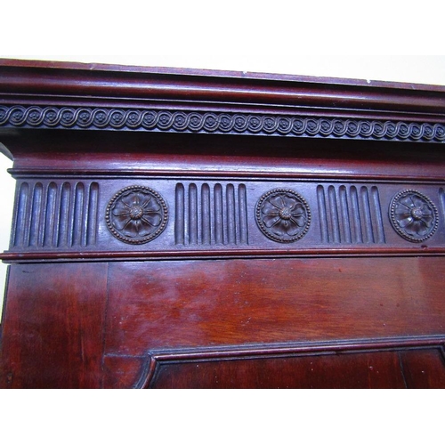 1549 - A Georgian mahogany state office cabinet the lower section enclosed by two panelled doors fitted wit... 