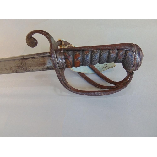 618 - A George IV cavalry sword,the blade marked Hamburge & Co,30 Kings Street,Covent Garden,London,furthe... 