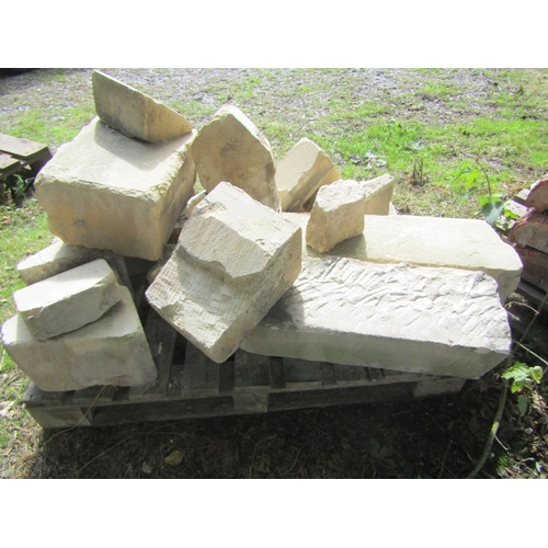 75 - A quantity of cut limestone quoins and lintels