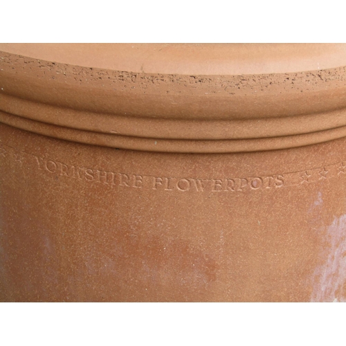 116 - A pair of planted terracotta pots by The Yorkshire Flower Pot Co Ltd, 50cm diameter, both planted