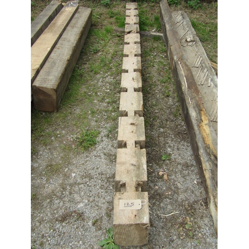 125 - A reclaimed architectural beam, 390cm x 20cm x 25cm