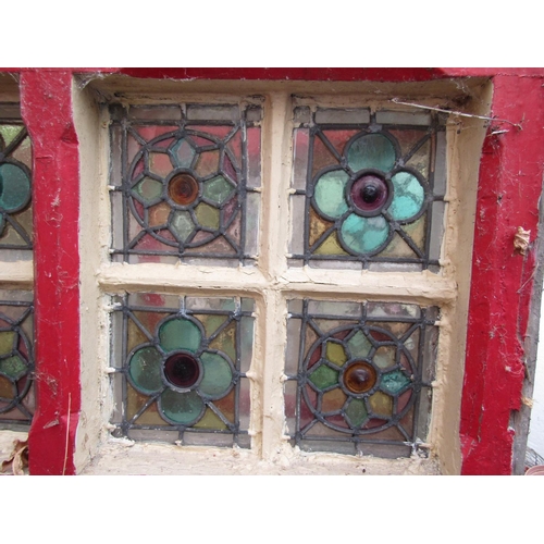 412 - Six late Victorian/early Edwardian window frames, various sizes, 175cm x 120cm and smaller