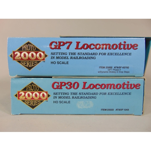 170 - Proto 2000 series HO Scale Limited Edition boxed locomotives GP7 and GP30, both with polystyrene bod... 