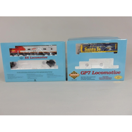 172 - 3 Proto HO Santa Fe locomotives: boxed E6 with polystyrene insert, boxed GP7 with polystyrene insert... 