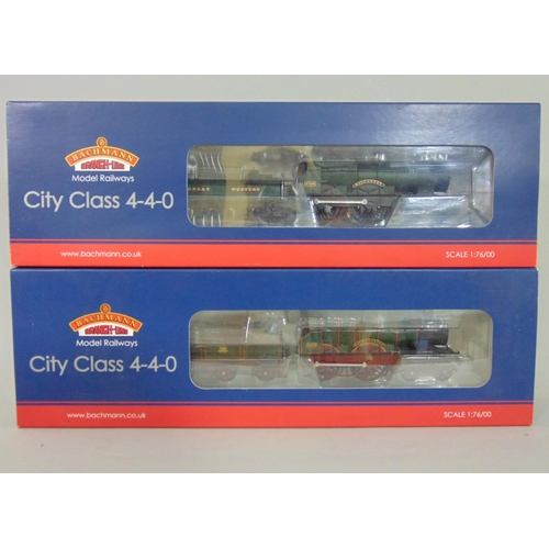 108 - 2 Bchmann City Class 4-4-0 boxed locomotives: 31-728 'Killarney' and 31-727 'City of London' (2)