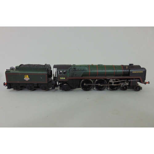 144 - 4 unboxed Hornby locomotives with tenders 4-6-2 'Golden Fleece', 4-6-2 'Flying Dutchman' 4-6-0 no 45... 