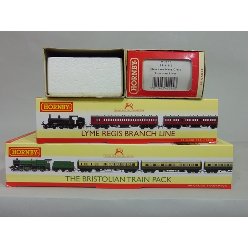 67 - 4 boxed Hornby items, each with a fault; 'The Bristolian Train Pack' R3401 and 'Lyme Regis Branchlin... 