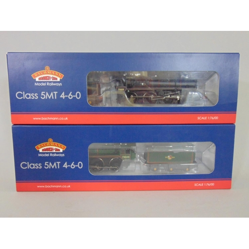 88 - 2 Bachmann standard class BR  5MT locomotives with tenders: 32-508 no 73049 and 32-509 no 73109 both... 