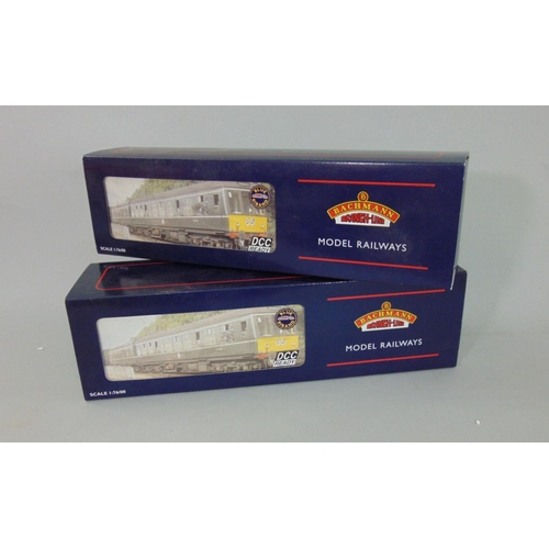 94 - 2 Bachmann boxed sets; 32-900 and 32-900A, both are 2-car packs, Class 108 DMU BR green with speed w... 