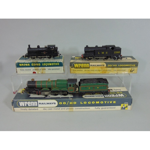 118 - 3 boxed Wrenn locomotives:  W2222 4-6-0 ‘Devizes Castle’ 7002 in green livery, W2215 0-6-2 Tank LMS ... 