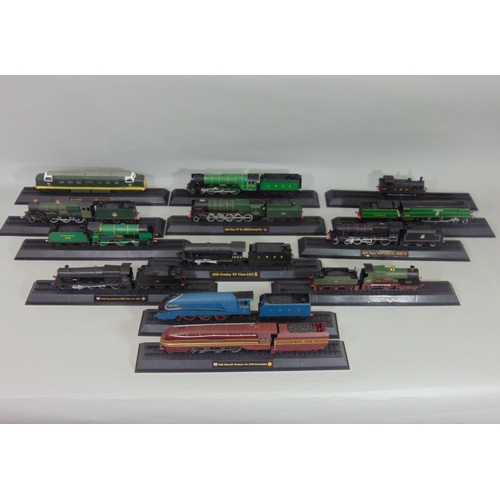 121 - Collection of 11 locomotive presentations including 120 Gresley K3, 1969 Class 9F Evening Star,1903 ... 