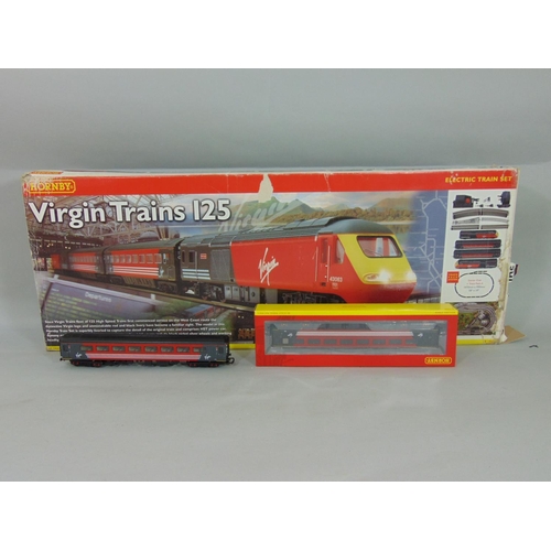 69 - Hornby boxed Virgin Trains 125 set R1023 with missing track and damaged box, together with a Virgin ... 