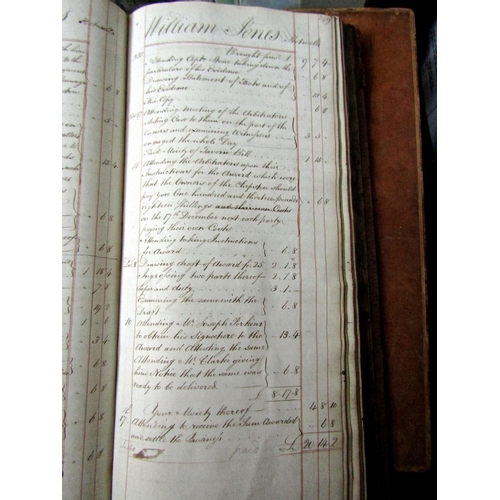 261 - A lawyers account ledger covering the period 1812-1813 - 500 pages, mainly individual clients, but i... 