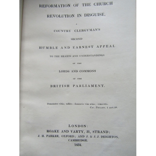 277 - Reformation of the Church, Revolution in Disguise, 1834, presentation copy (see images)