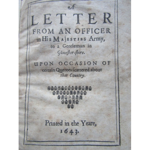 281 - A letter from an officer in his majesties army to a gentleman in Gloucestershire upon occasion of ce... 