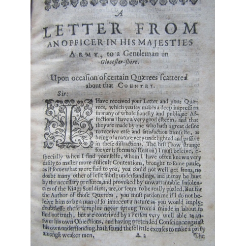 281 - A letter from an officer in his majesties army to a gentleman in Gloucestershire upon occasion of ce... 