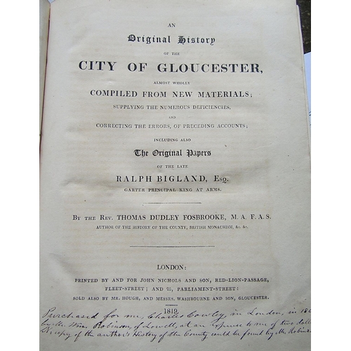 295 - Rev Thomas Dudley Fosbrooke - An Original History of the City of Gloucester, 1819