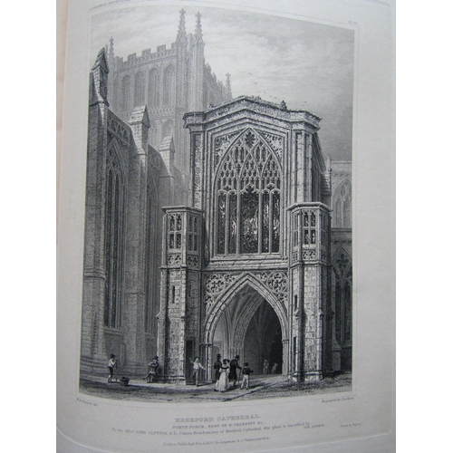 298 - John Britton - The History of Antiquities of the Cathedral Church of Hereford, with engravings, 1831