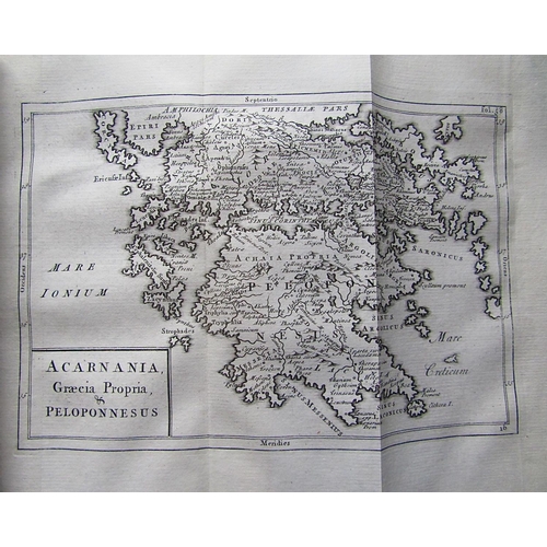 300 - Samuel Patrick - Geographia Antiqua, leather bound, illustrated with maps, 1731