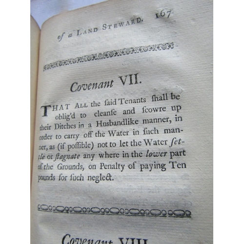 301 - Edward Laurence - The Duty and Office of a Land Steward, 2nd edition, illustrated, leather bound, 17... 