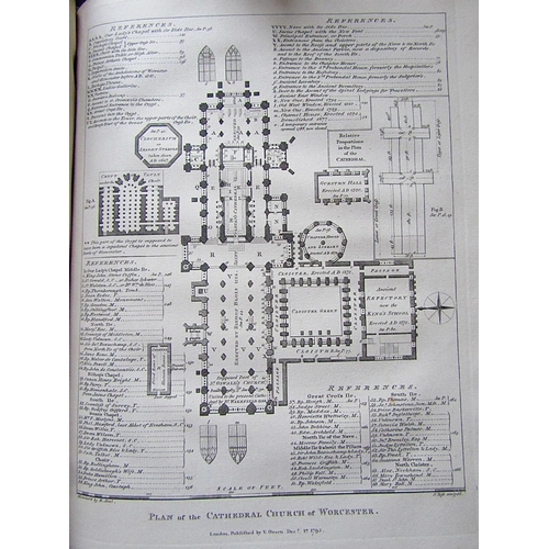 309 - Valentine Green - The History and Antiquities of the City and Suburbs of Worcester, two volumes, lea... 