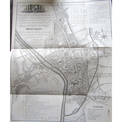 309 - Valentine Green - The History and Antiquities of the City and Suburbs of Worcester, two volumes, lea... 