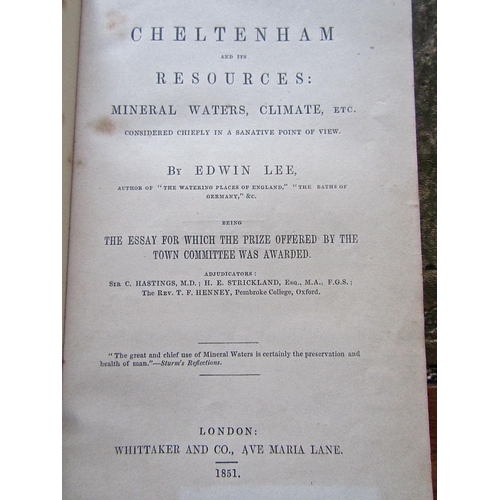 313 - Various Cheltenham Interest - A New Guide to Cheltenham, leather bound, 1837, Edwin Lee - Cheltenham... 