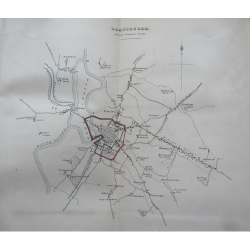 318 - Proposed Division of the Country of Gloucestershire with hand coloured maps, 1832