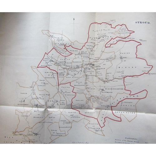 318 - Proposed Division of the Country of Gloucestershire with hand coloured maps, 1832