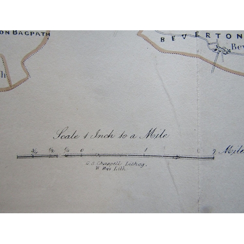 318 - Proposed Division of the Country of Gloucestershire with hand coloured maps, 1832