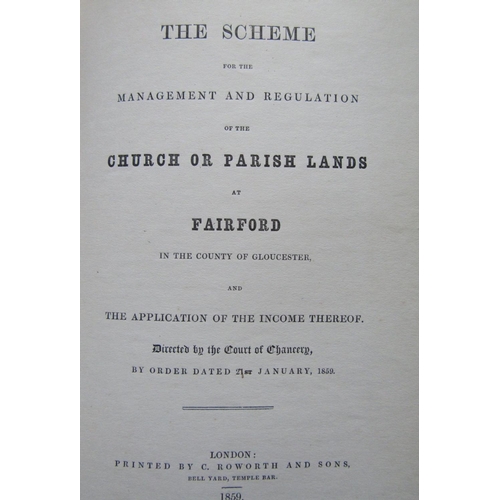 320 - The History of Fairford Church printed by S. Rudder, 1763, The Scheme for the management and regulat... 