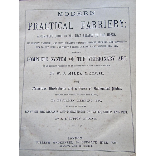 322 - W J Miles - Modern Practical Farriery c.1875-80, illustrated