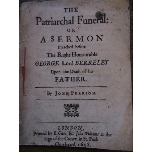 328 - Five Pamphlets - Gloucestershire interest - John Pearson - The Patriarchal Funeral or Sermon, Glouce... 