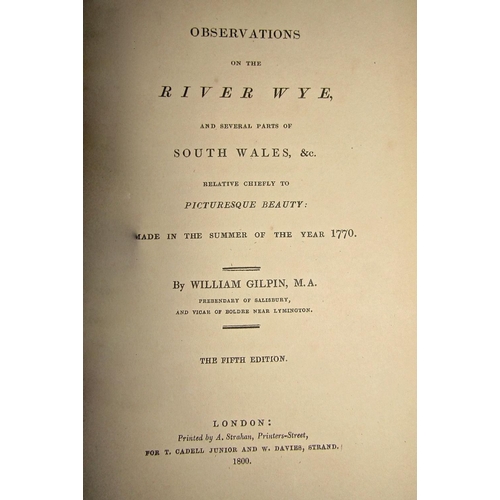 329 - William Gilpin - Observations on the River Wye, 5th edition, 1800, another volumes 3rd edition, 1792