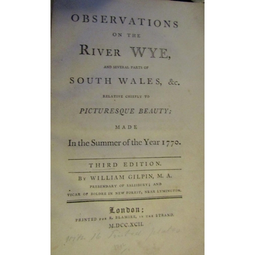 329 - William Gilpin - Observations on the River Wye, 5th edition, 1800, another volumes 3rd edition, 1792