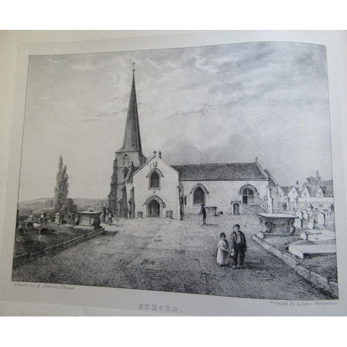 332 - Twenty lithographic views of ecclesiastical edifices in the borough of Stroud, 1838, together with c... 