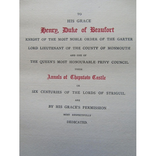 333 - John Fitchett Marsh - Annals of Chepstow Castle, Privately Printed by William Pollard, 1883