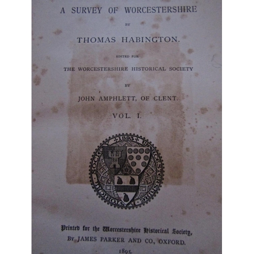 340 - Thomas Habington - A Survey of Worcestershire, two volumes, 1895