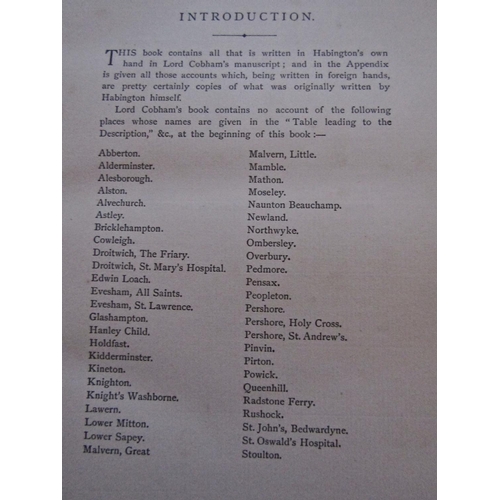 340 - Thomas Habington - A Survey of Worcestershire, two volumes, 1895