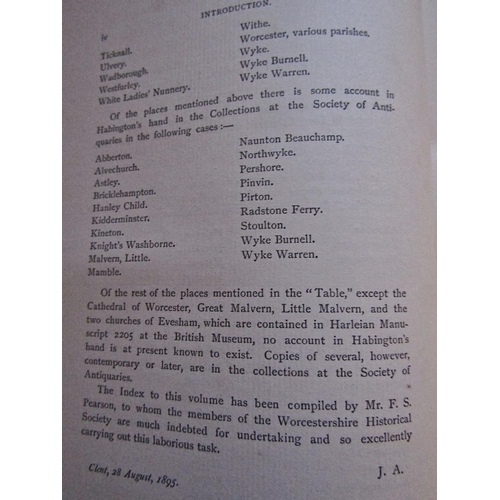 340 - Thomas Habington - A Survey of Worcestershire, two volumes, 1895