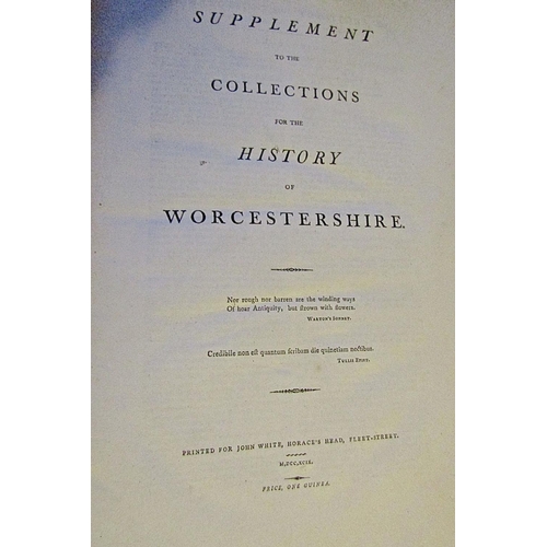 341 - Supplement to the Collections for the History of Worcestershire, 1799