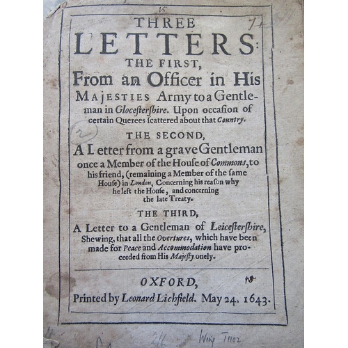 344 - Three letters (printed) from an officer to a gentleman in Gloucestershire, a letter from a grave gen... 