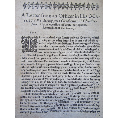 344 - Three letters (printed) from an officer to a gentleman in Gloucestershire, a letter from a grave gen... 