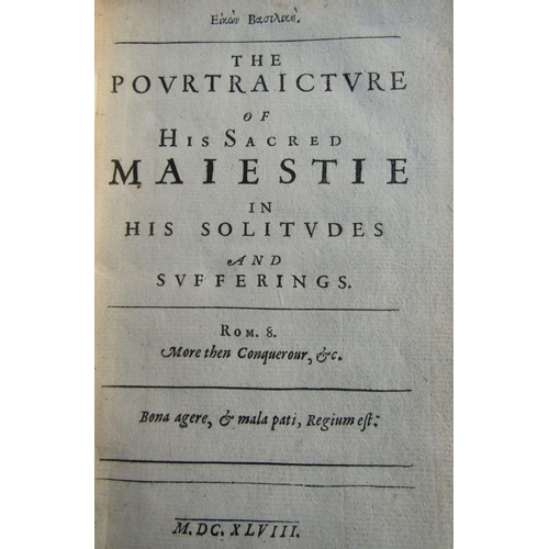 351 - Eikon Basilike - The Portraiture of his sacred majestry (Charles I) I his solitudes and sufferings, ... 